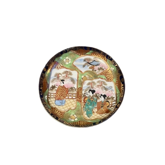 Vintage Japanese Chocolate Cup Geisha Girl Teacup and Saucer Bone China Japan - Picture 14 of 16